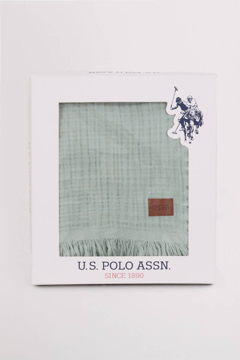 U.S. Polo Assn. Kız Bebek Pigment Baskılı Yazlık Regular Fit Yeşil Battaniye USB2500-C-V3 - 4