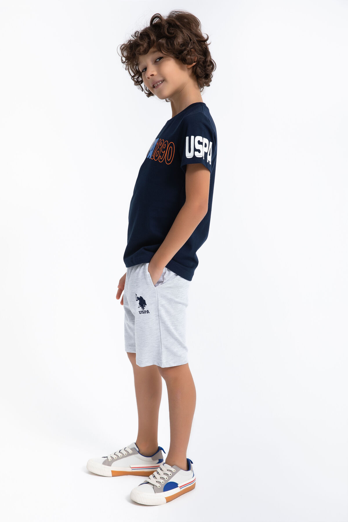 U.S. Polo Assn Erkek Çocuk Lacivert Bermuda Takım