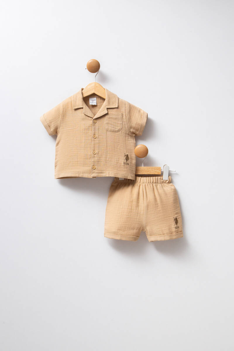 U.S. Polo Assn. Erkek Bebek Krem Bebek Takım