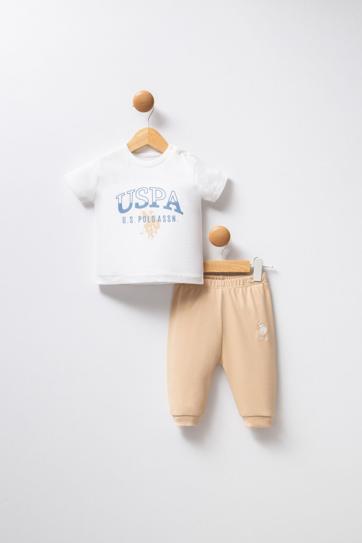 U.S. Polo Assn Erkek Bebek Beyaz Takım
