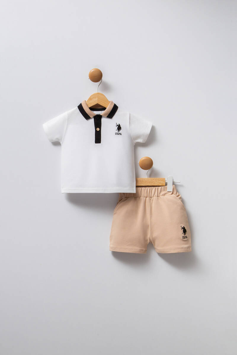 U.S. Polo Assn. Erkek Bebek Krem Bebek Takım