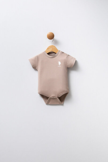 U.S. Polo Assn. Erkek Bebek Pamuklu Bisiklet Yaka Pigment Baskılı Yaz/Kış Regular Fit Çok Renkli Zıbın USB2324-C-V1 - 4