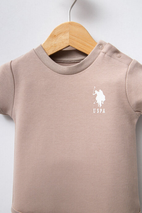U.S. Polo Assn. Erkek Bebek Pamuklu Bisiklet Yaka Pigment Baskılı Yaz/Kış Regular Fit Çok Renkli Zıbın USB2324-C-V1 - 5