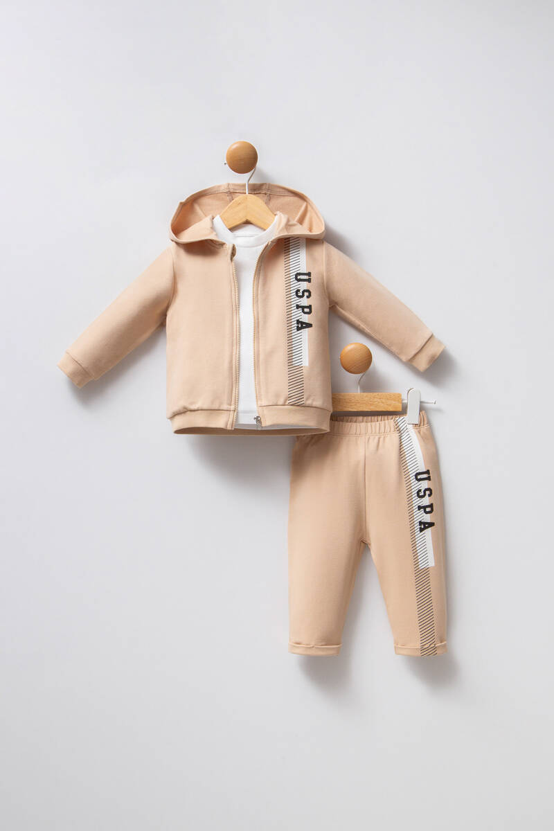 U.S. Polo Assn. Erkek Bebek Krem Bebek Takım