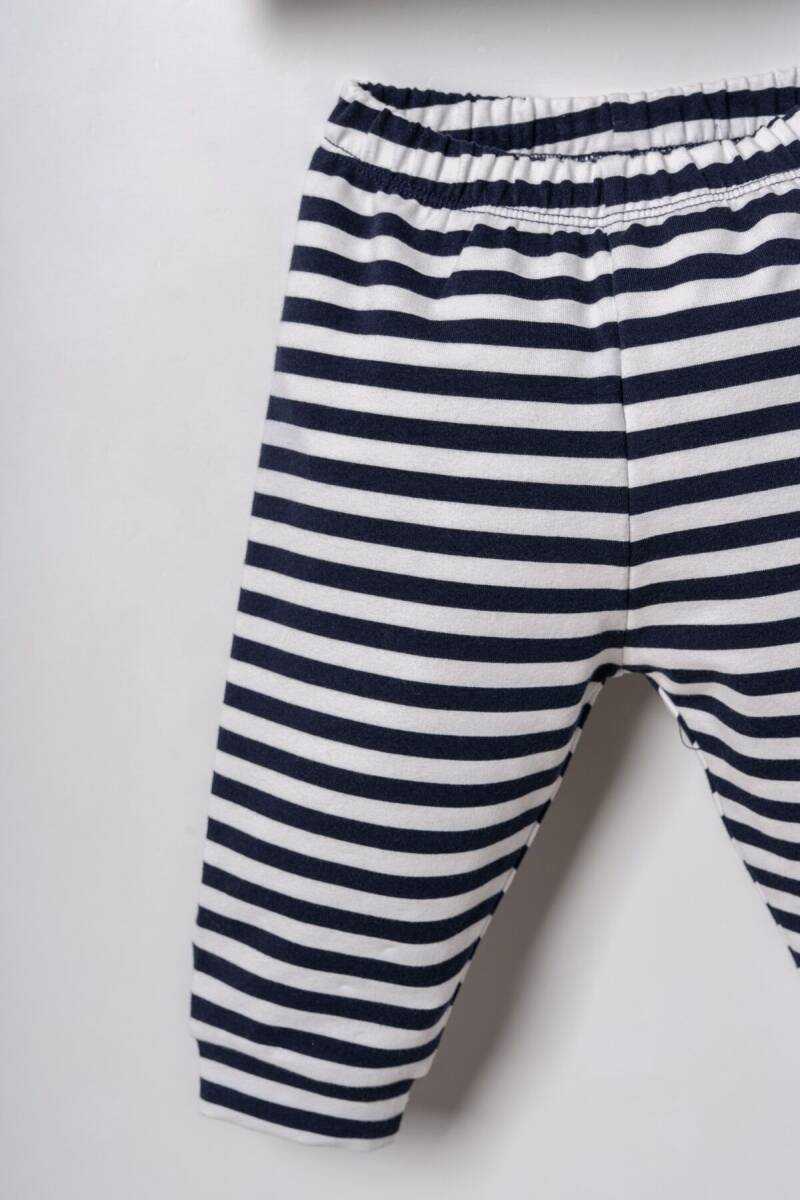 U.S. Polo Assn. Erkek Bebek Pamuklu Baskılı Beyaz Uzun Kol Pijama Takım USB3162-C-V1 - 6