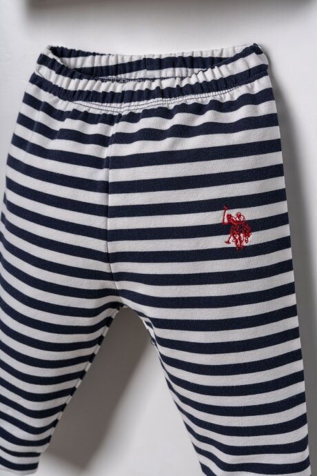 U.S. Polo Assn. Erkek Bebek Pamuklu Baskılı Beyaz Uzun Kol Pijama Takım USB3162-C-V1 - 3