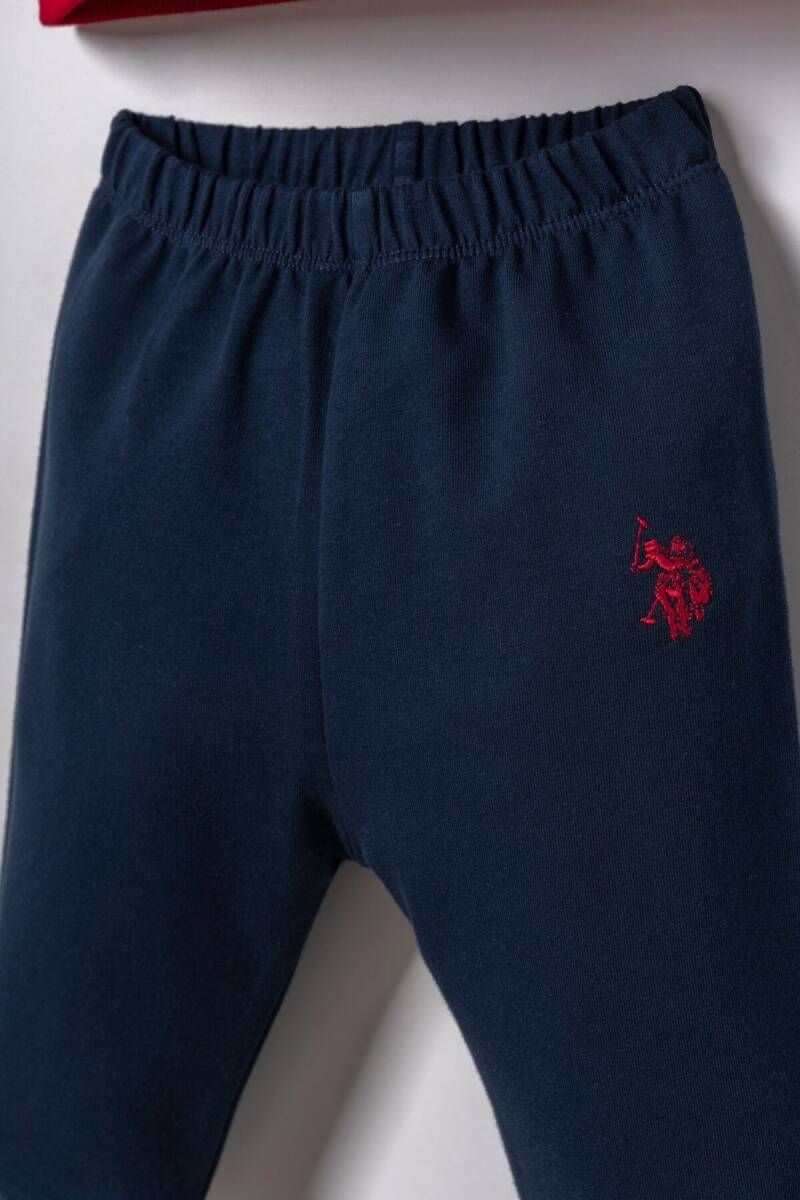 U.S. Polo Assn. Erkek Bebek Pamuklu Baskılı Kırmızı Uzun Kol Pijama Takım USB3175-C-V1 - 3