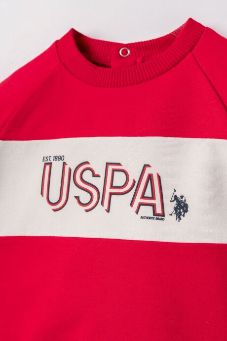 U.S. Polo Assn. Erkek Bebek Pamuklu Baskılı Kırmızı Uzun Kol Pijama Takım USB3175-C-V1 (1)