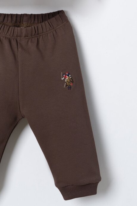 U.S. Polo Assn. Erkek Bebek Pamuklu Baskılı Krem Uzun Kol Pijama Takım USB3180-C-V1 - 3