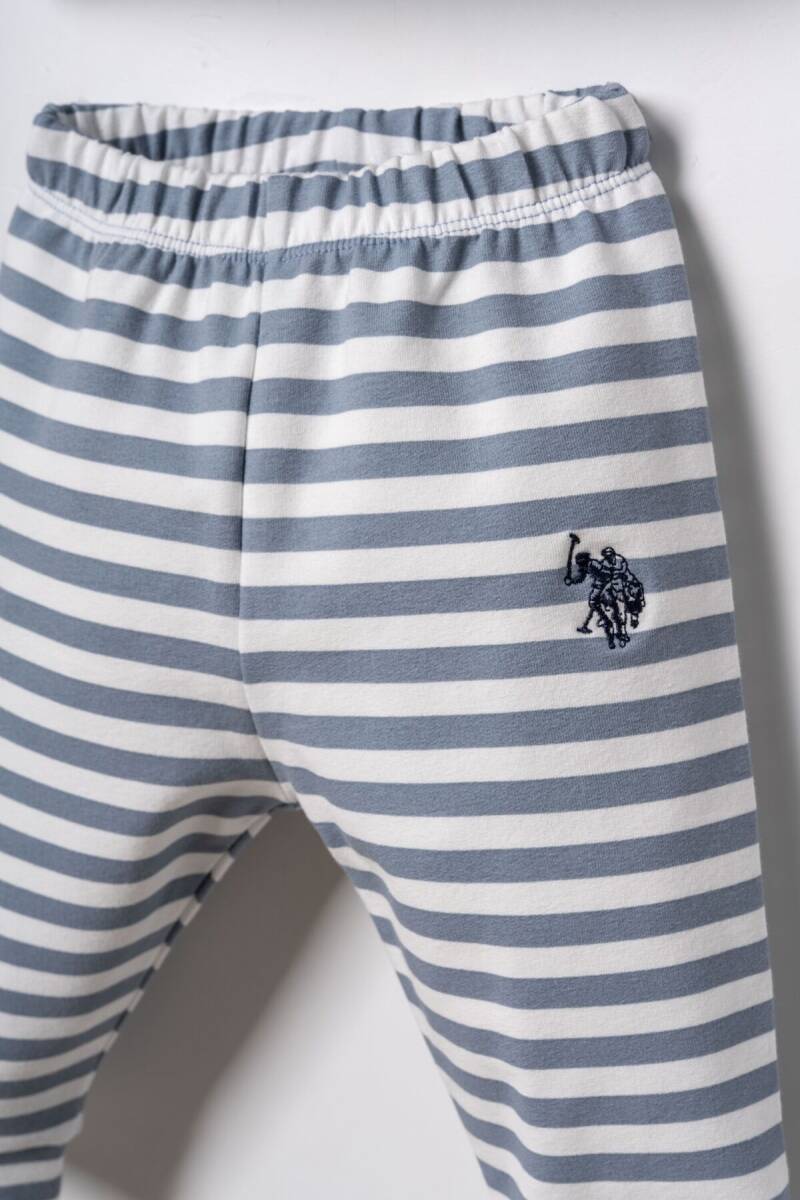 U.S. Polo Assn. Erkek Bebek Pamuklu Baskılı Lacivert Uzun Kol Pijama Takım USB3162-C-V2 - 3