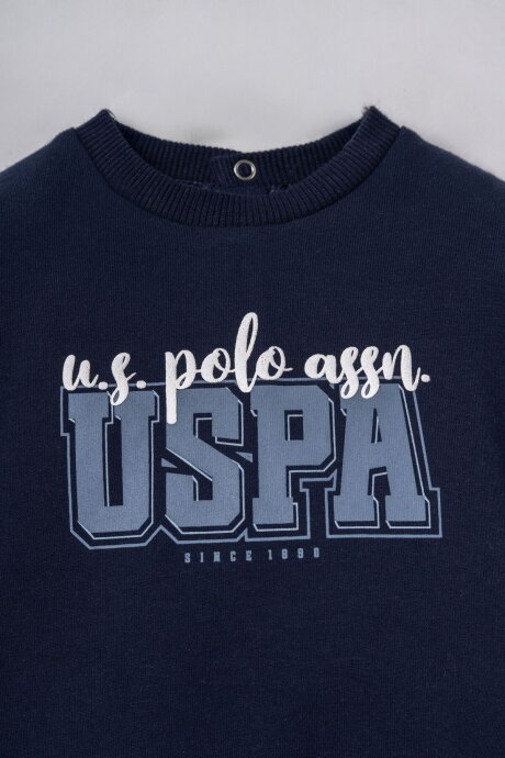 U.S. Polo Assn. Erkek Bebek Pamuklu Baskılı Lacivert Uzun Kol Pijama Takım USB3162-C-V2 - 2