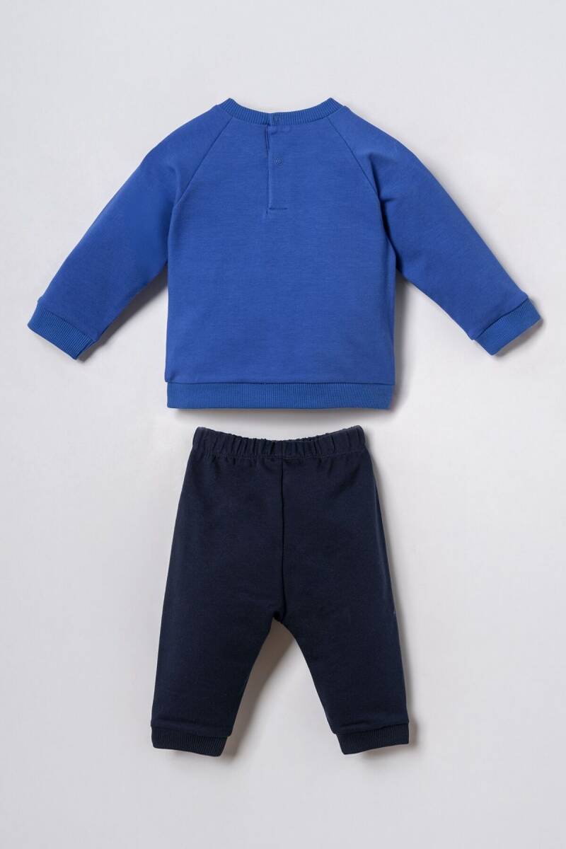U.S. Polo Assn. Erkek Bebek Pamuklu Baskılı Mavi Uzun Kol Pijama Takım USB3165-C-V1 - 4