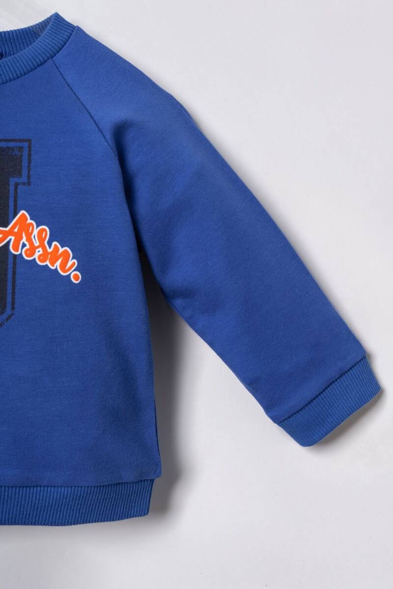 U.S. Polo Assn. Erkek Bebek Pamuklu Baskılı Mavi Uzun Kol Pijama Takım USB3165-C-V1 - 5