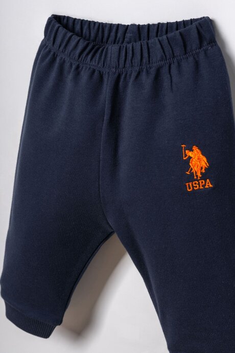U.S. Polo Assn. Erkek Bebek Pamuklu Baskılı Mavi Uzun Kol Pijama Takım USB3165-C-V1 - 3