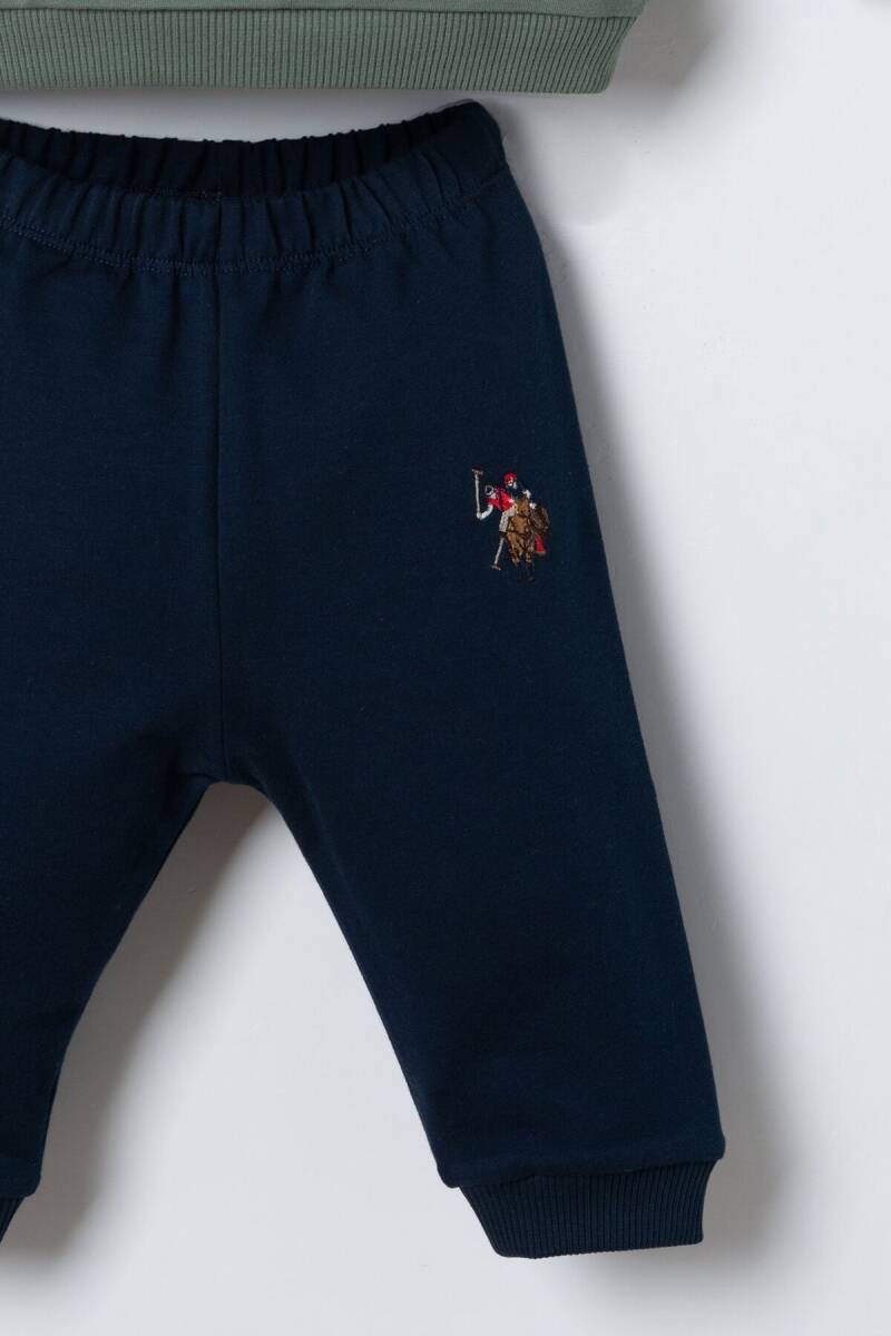 U.S. Polo Assn. Erkek Bebek Pamuklu Baskılı Yeşil Uzun Kol Pijama Takım USB3180-C-V2 - 3