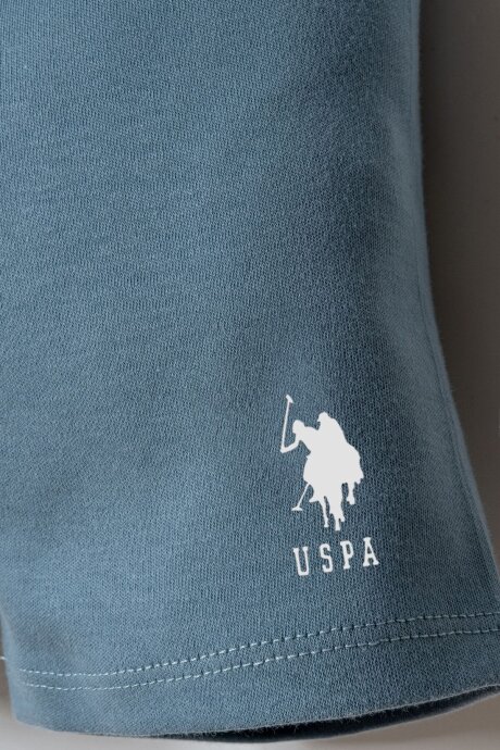 U.S. Polo Assn. Erkek Bebek %100 Pamuk Bisiklet Yaka Nakışlı Yazlık Regular Fit Beyaz Bebek Takımı USB2855-C-V1 - 3