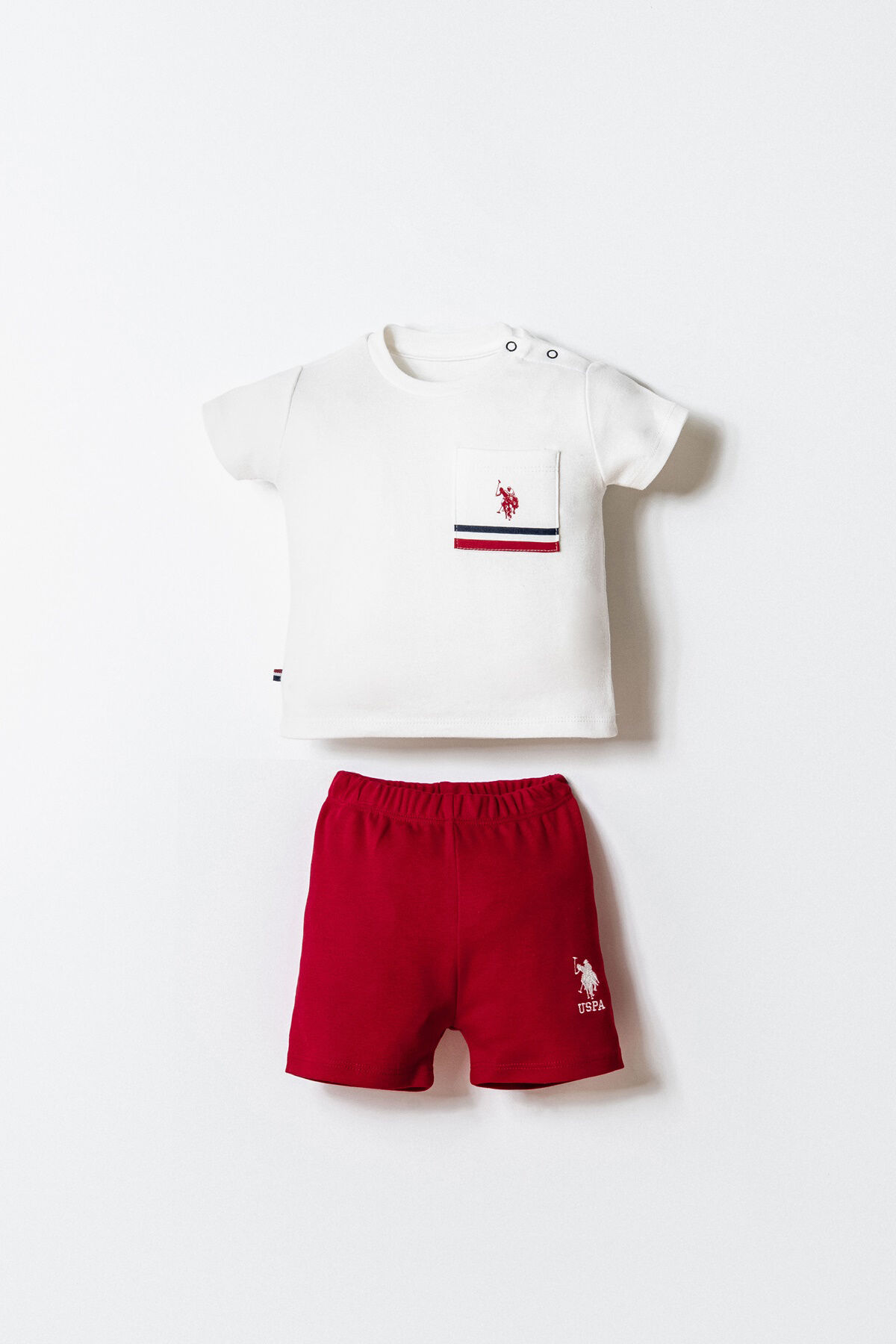 U.S. Polo Assn. Erkek Bebek Beyaz Şort Takım