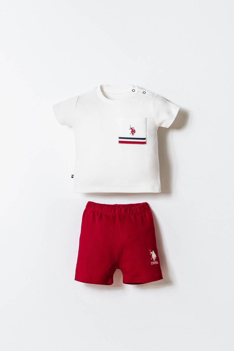 U.S. Polo Assn. Erkek Bebek Beyaz Şort Takım