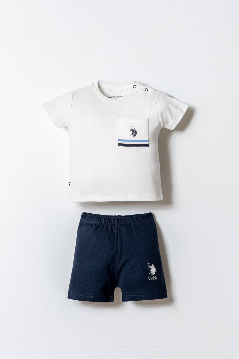 U.S. Polo Assn. Erkek Bebek Beyaz Şort Takım