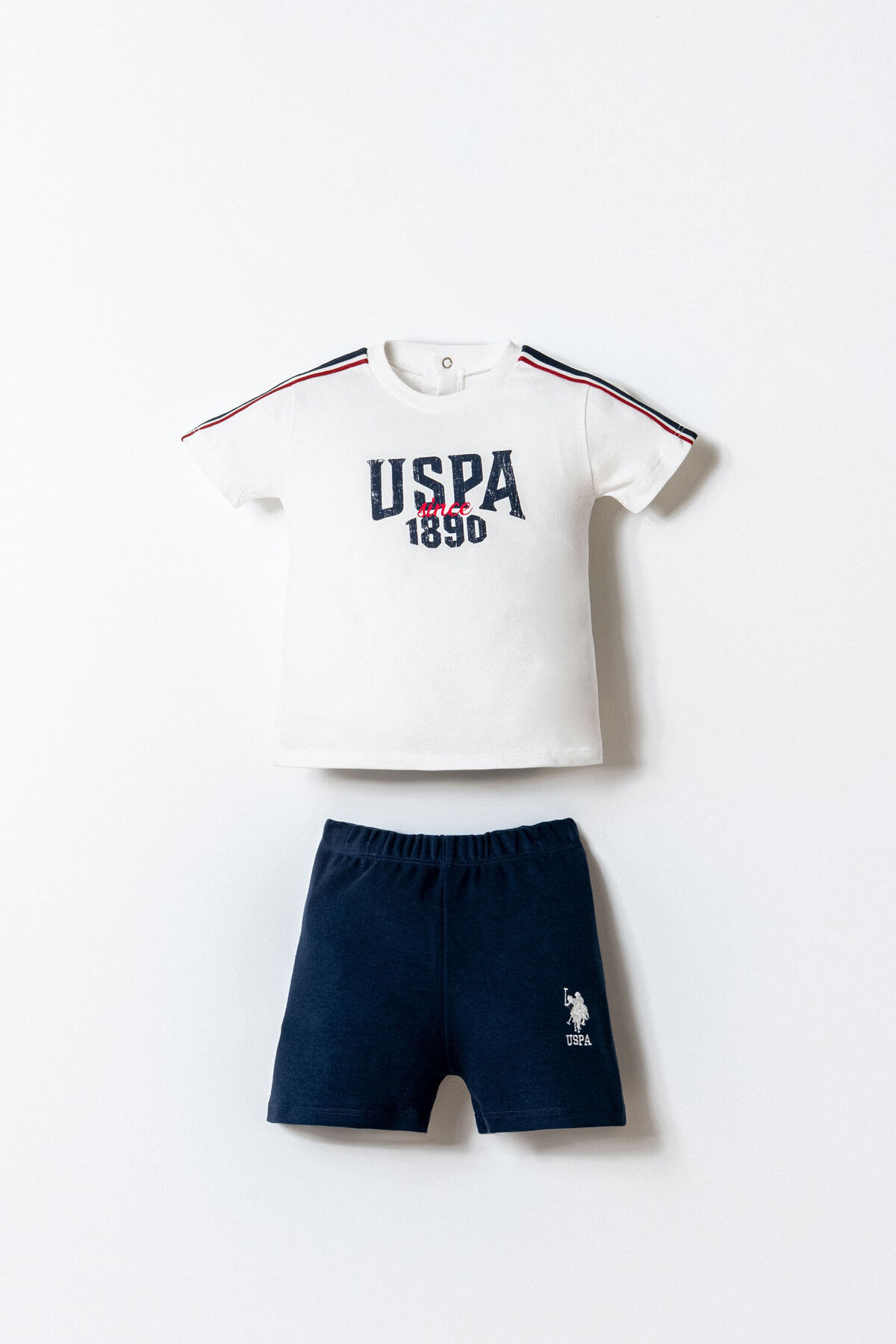 U.S. Polo Assn. Erkek Bebek Beyaz Şort Takım