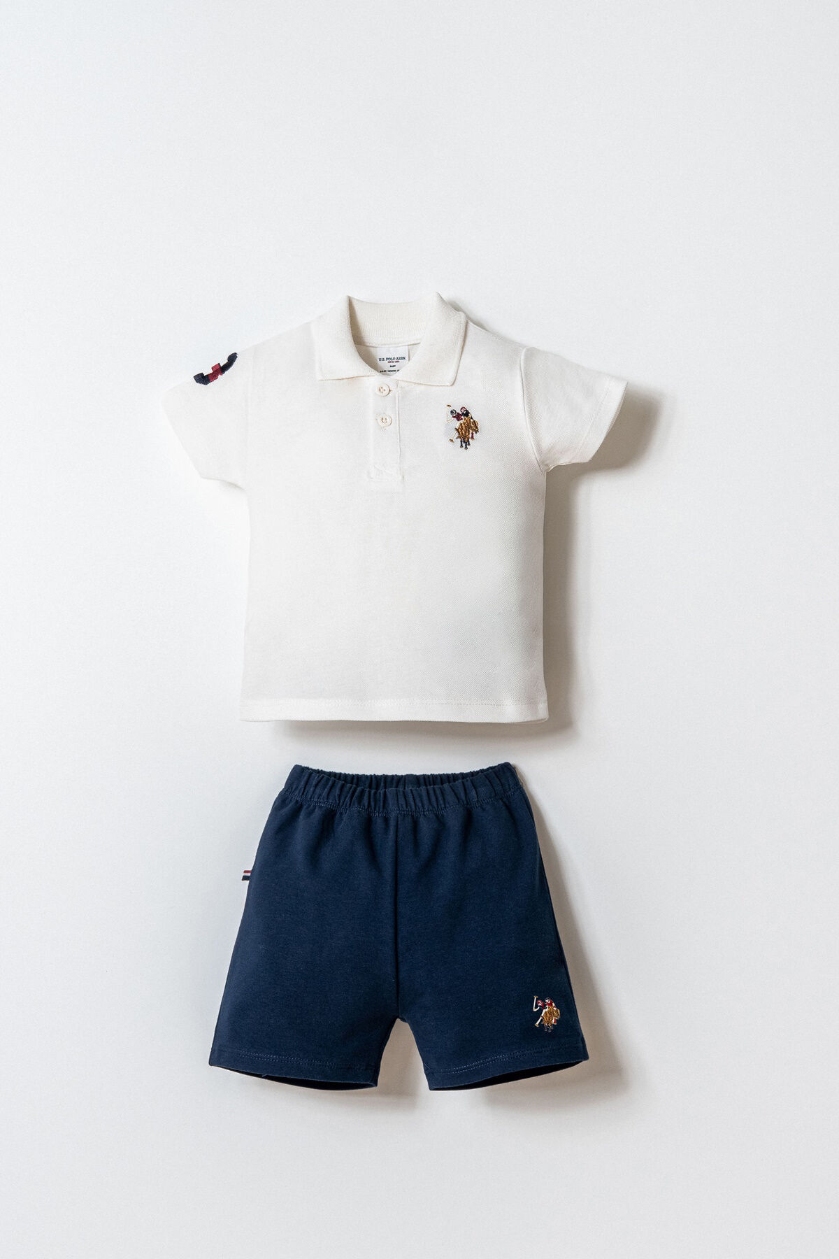 U.S. Polo Assn. Erkek Bebek Beyaz Şort Takım