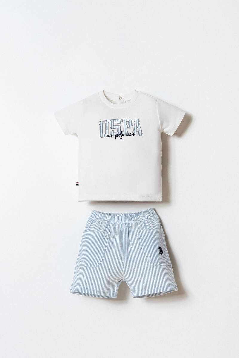 U.S. Polo Assn. Erkek Bebek Beyaz Şort Takım