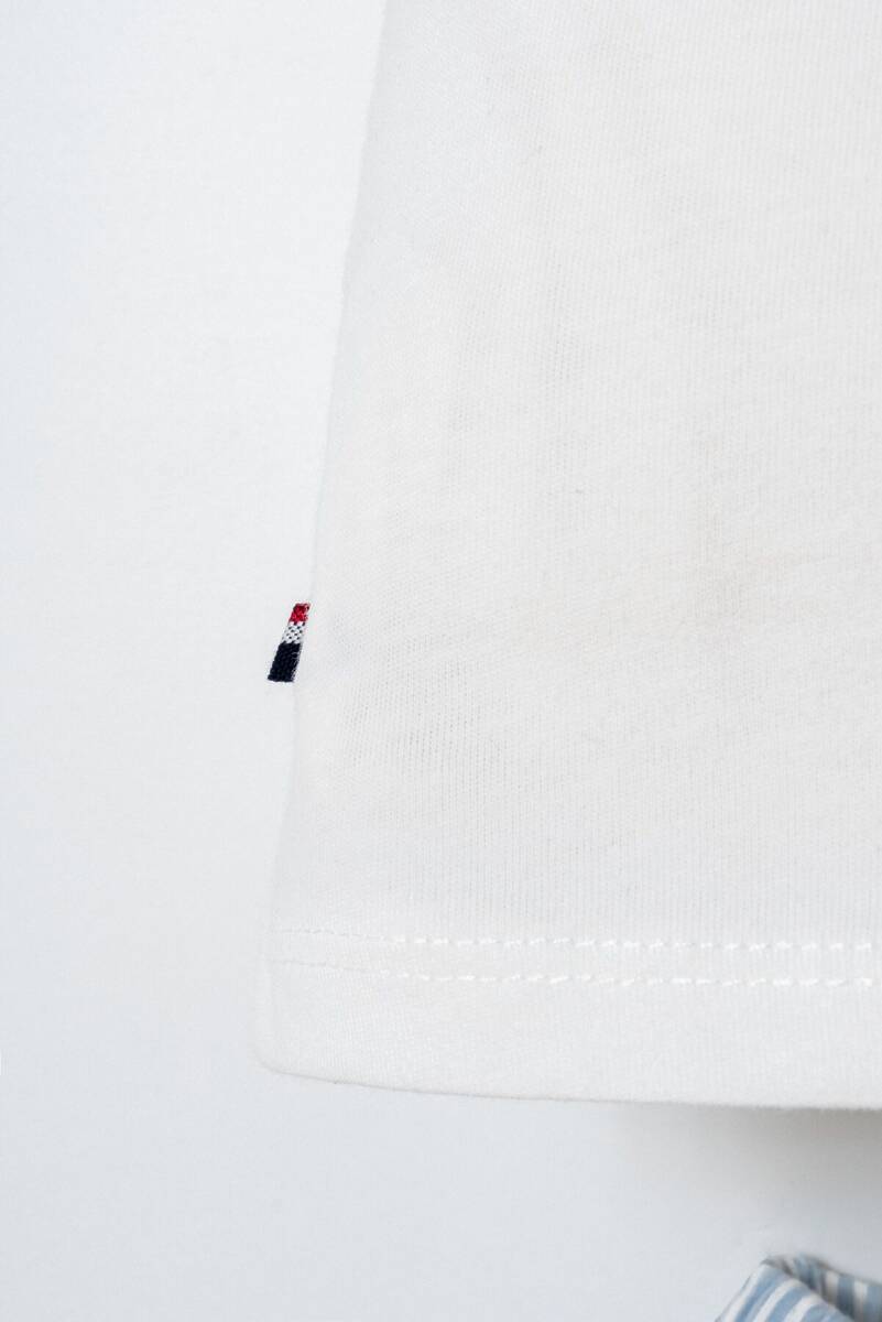 U.S. Polo Assn. Erkek Bebek %100 Pamuk Bisiklet Yaka Nakışlı Yazlık Regular Fit Beyaz Bebek Takımı USB2897-C-V2 - 5