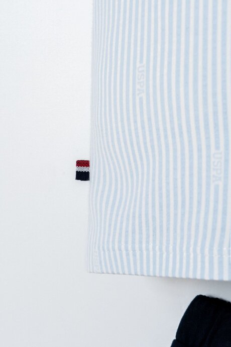 U.S. Polo Assn. Erkek Bebek Pamuklu Hakim Yaka Nakışlı Yazlık Regular Fit Mavi Bebek Takımı USB2898-C-V1 - 5