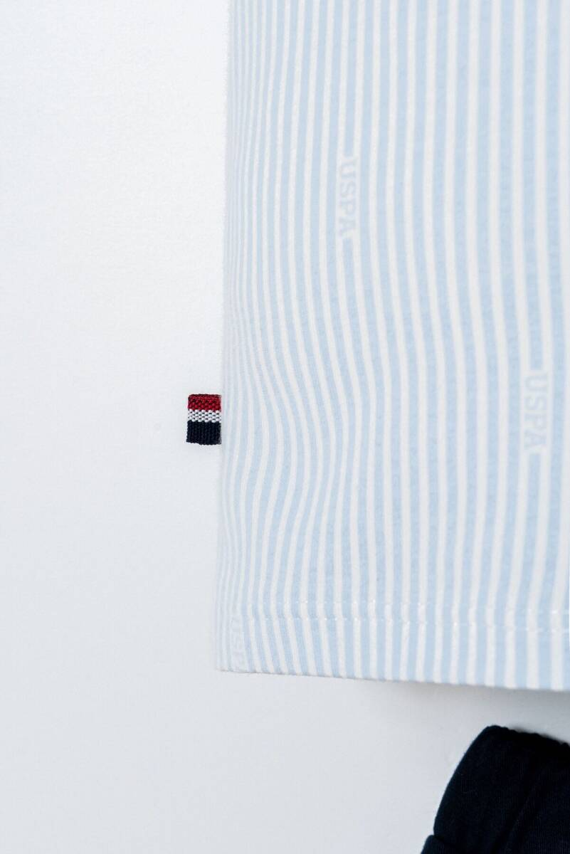 U.S. Polo Assn. Erkek Bebek Pamuklu Hakim Yaka Nakışlı Yazlık Regular Fit Mavi Bebek Takımı USB2898-C-V1 - 5