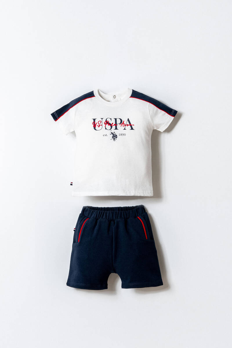 U.S. Polo Assn. Erkek Bebek Beyaz Şort Takım