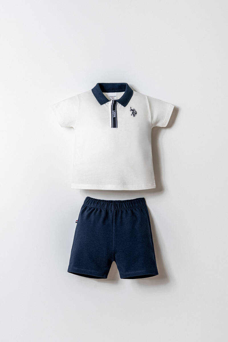 U.S. Polo Assn. Erkek Bebek Beyaz Şort Takım