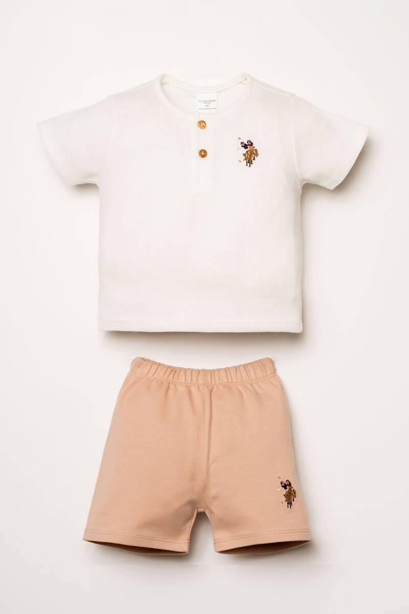 U.S. Polo Assn. Erkek Bebek Beyaz Şort Takım