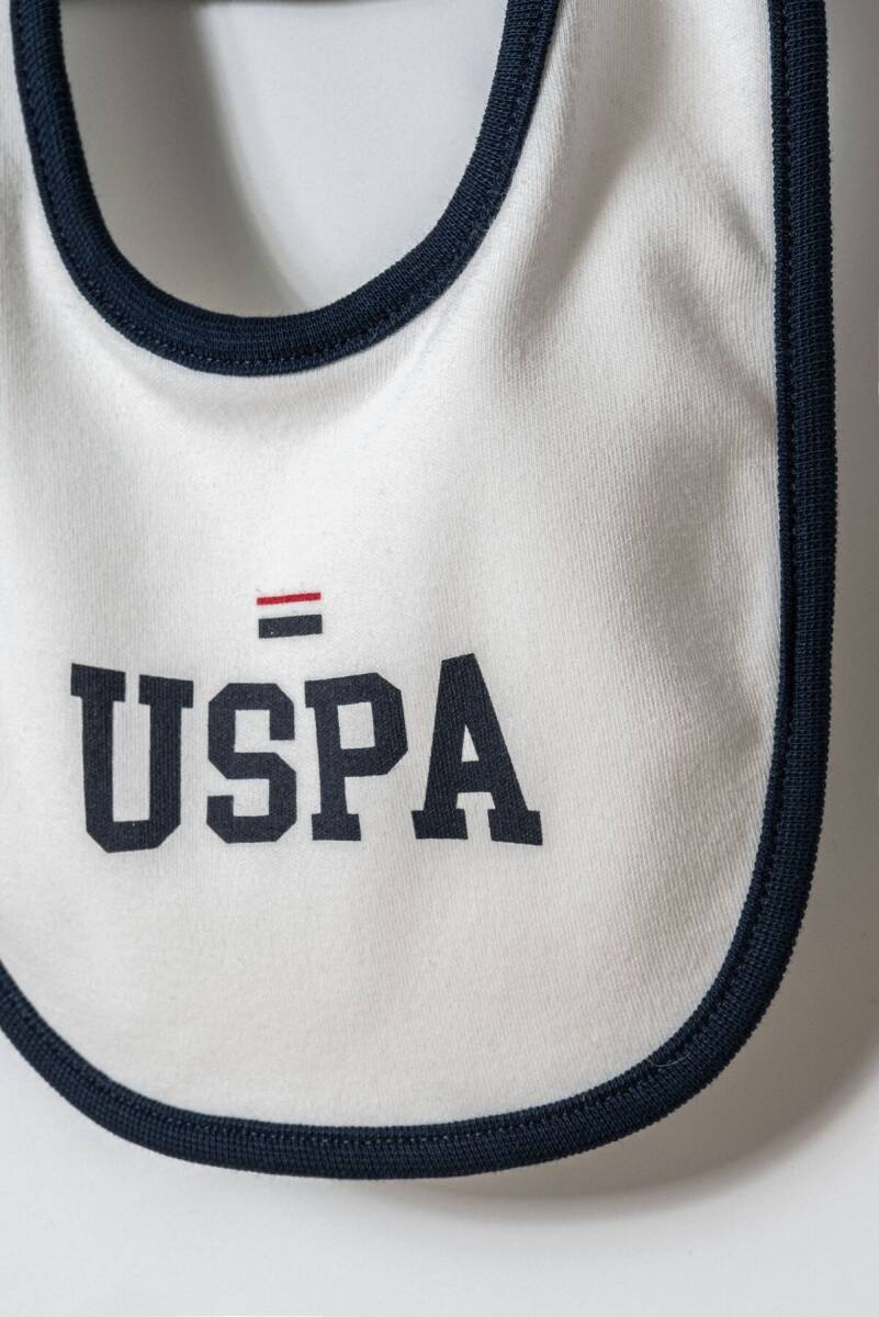 U.S. Polo Assn. Erkek Bebek %100 Pamuk Bisiklet Yaka Nakışlı Yazlık Regular Fit Beyaz Hastane Çıkışı USB2859-C-V1 - 4