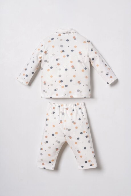 U.S. Polo Assn. Erkek Bebek %100 Pamuk Beyaz Gömlek Pijama Takımı USB3107-C-V1 - 4