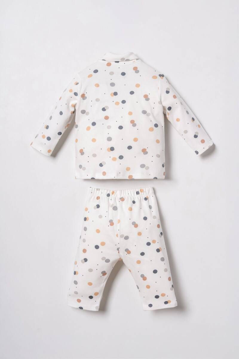 U.S. Polo Assn. Erkek Bebek %100 Pamuk Beyaz Gömlek Pijama Takımı USB3107-C-V1 - 4