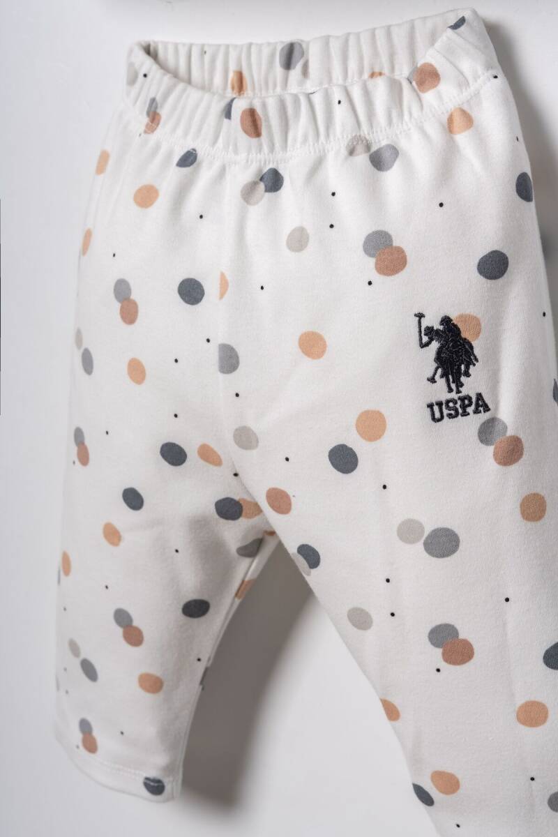U.S. Polo Assn. Erkek Bebek %100 Pamuk Beyaz Gömlek Pijama Takımı USB3107-C-V1 - 3