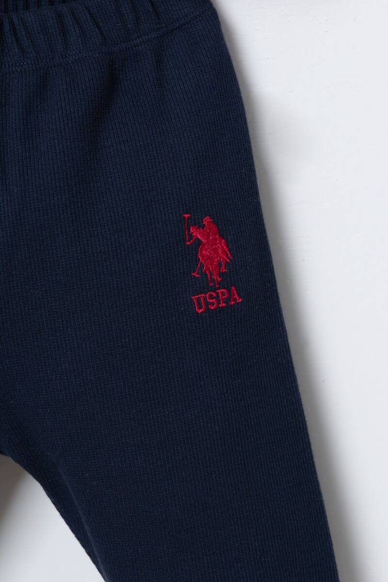 U.S. Polo Assn. Erkek Bebek Pamuklu Beyaz Hırkalı Takım USB3186-C-V1 - 5