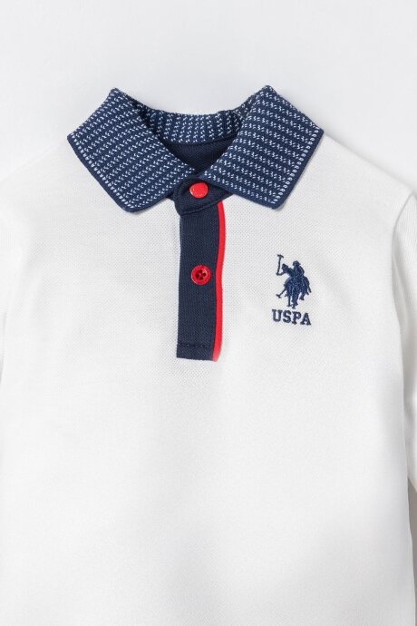 U.S. Polo Assn. Erkek Bebek %100 Pamuk Beyaz Uzun Kol Pijama Takım USB3195-C-V3 (1)
