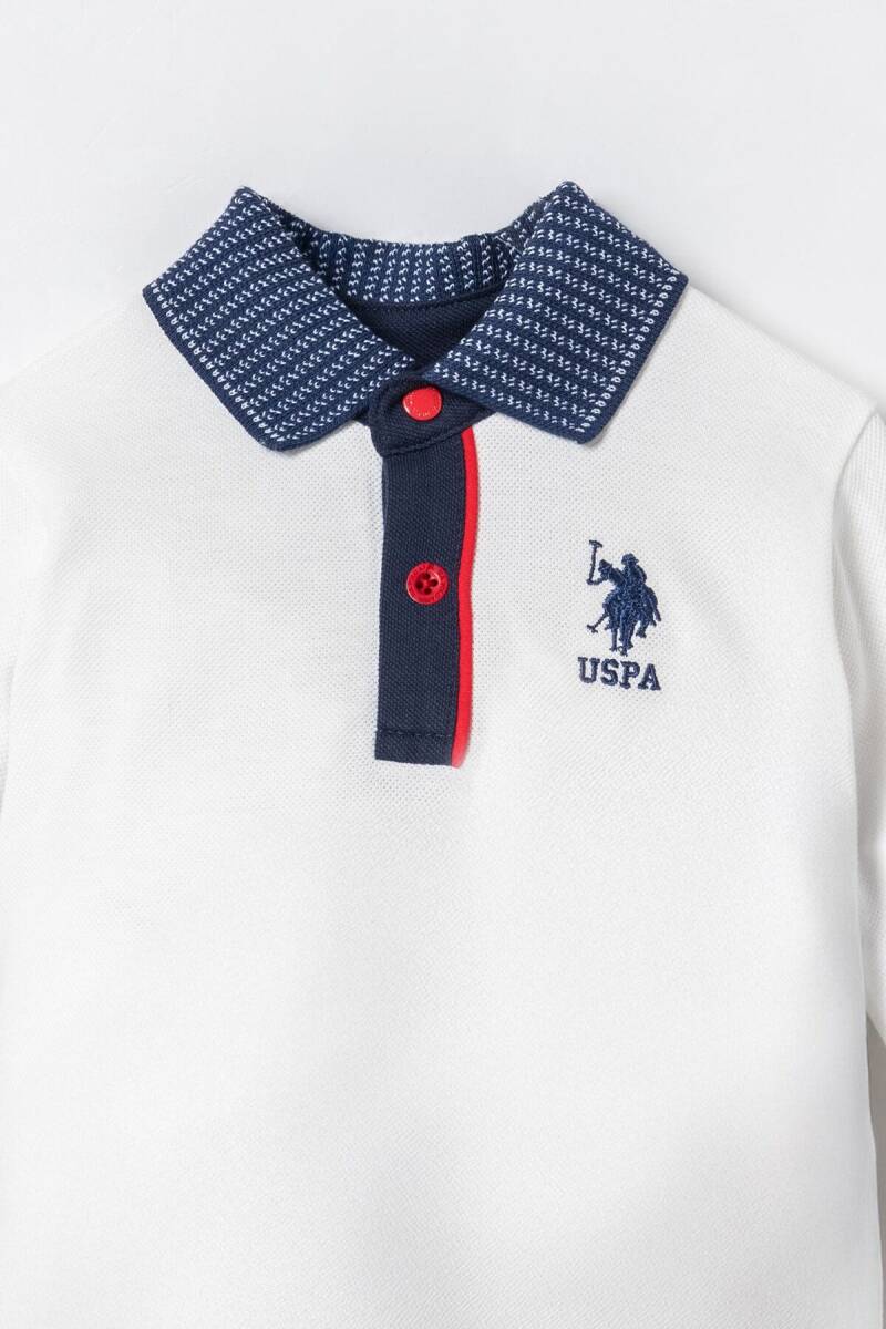 U.S. Polo Assn. Erkek Bebek %100 Pamuk Beyaz Uzun Kol Pijama Takım USB3195-C-V3 - 2