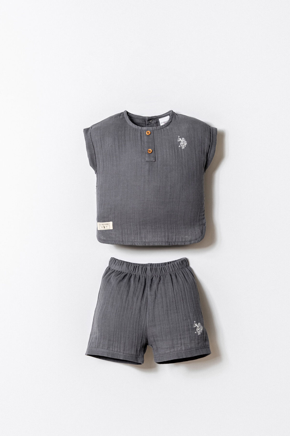 U.S. Polo Assn. Erkek Bebek Gri Şort Takım