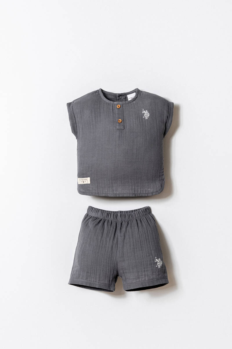 U.S. Polo Assn. Erkek Bebek Gri Şort Takım