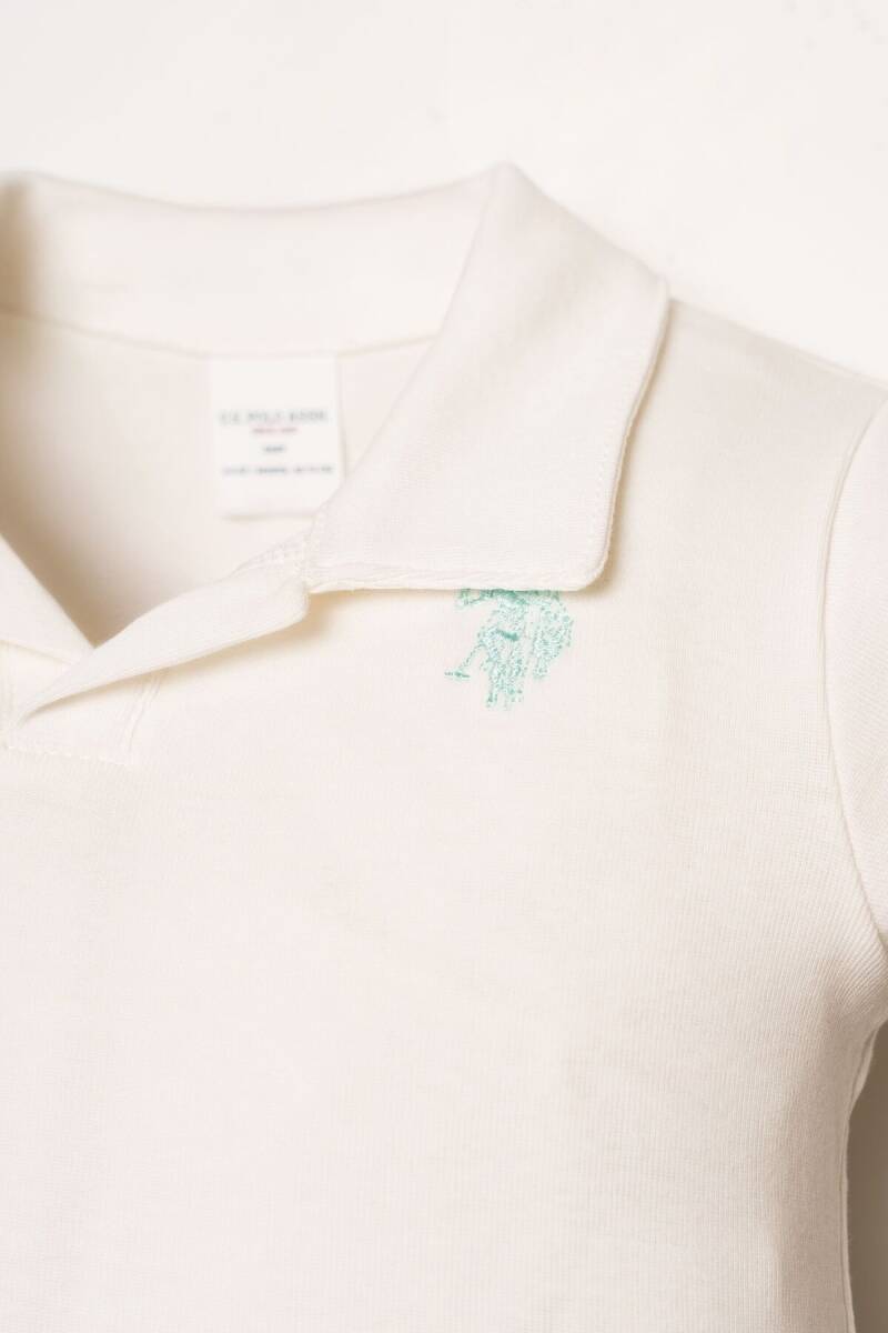 U.S. Polo Assn. Erkek Bebek %100 Pamuk Polo Yaka Nakışlı Yazlık Regular Fit Yeşil Bebek Takımı USB2884-C-V2 - 2