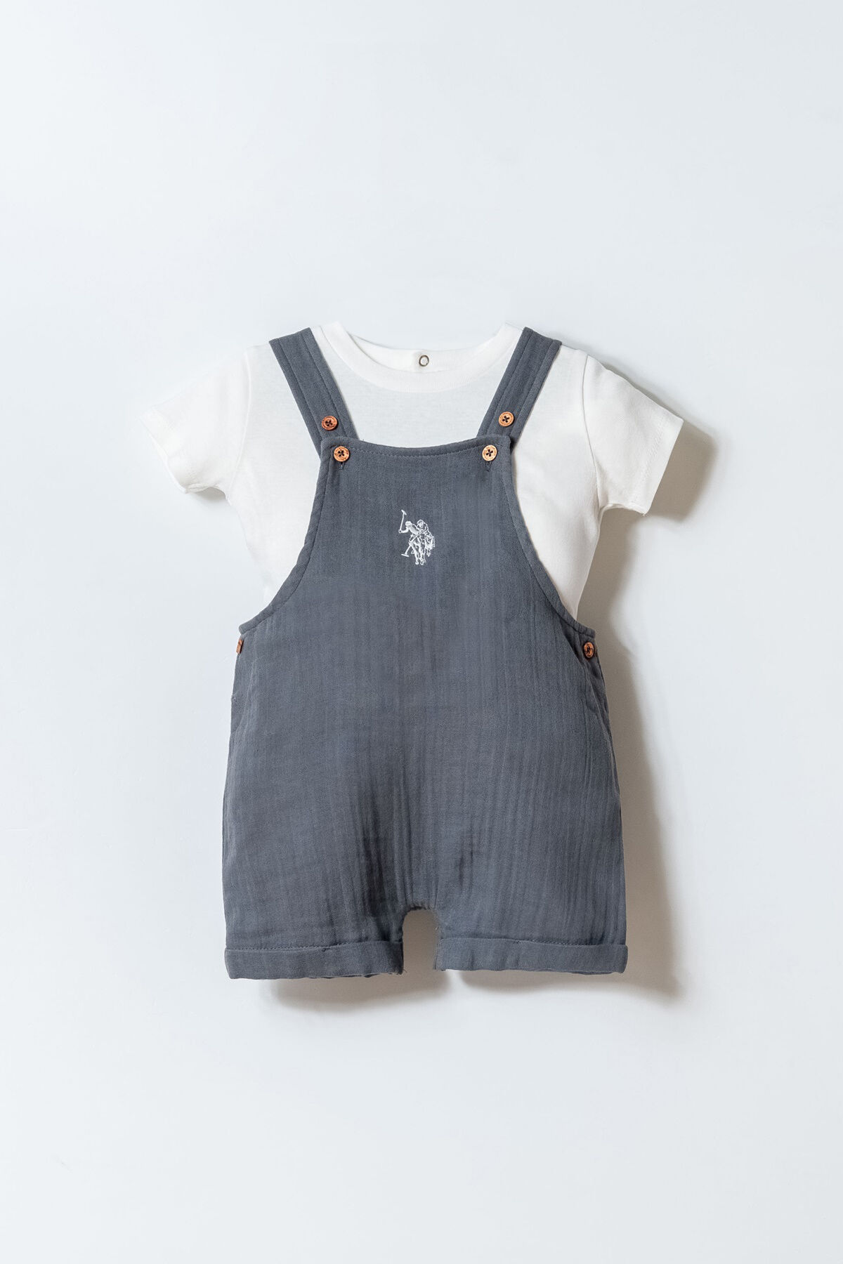 U.S. Polo Assn. Erkek Bebek Gri Şort Takım