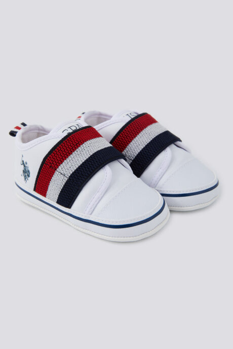 U.S. Polo Assn. Erkek Bebek Pamuklu Pigment Baskılı Yazlık Regular Fit Krem Ayakkabı USB1301-B-V2 - 3
