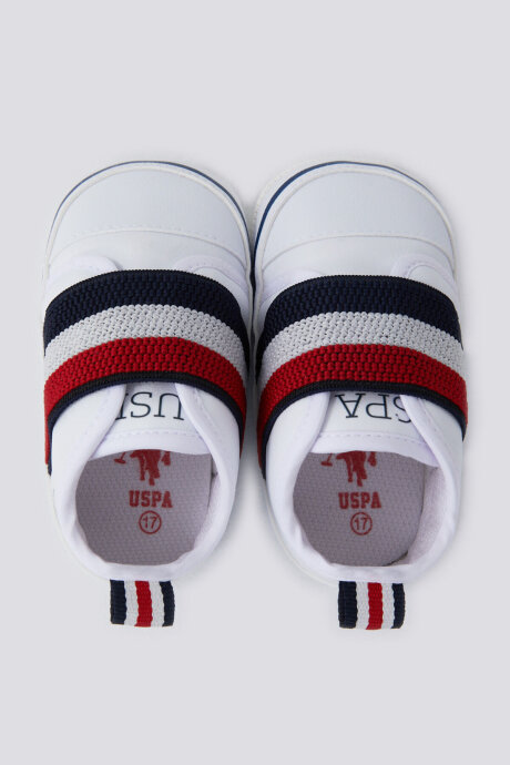 U.S. Polo Assn. Erkek Bebek Pamuklu Pigment Baskılı Yazlık Regular Fit Krem Ayakkabı USB1301-B-V2 - 5