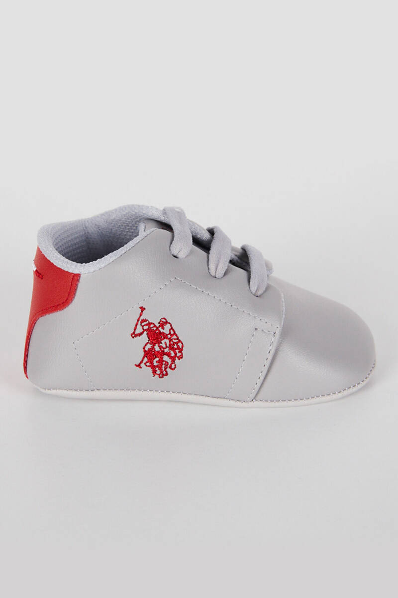 U.S. Polo Assn. Erkek Bebek Pamuklu Pigment Baskılı Yazlık Regular Fit Gri Ayakkabı USB1308-B-V1 - 2