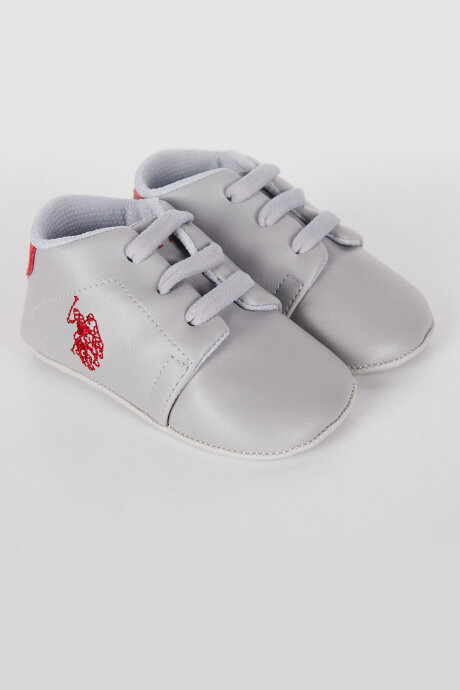 U.S. Polo Assn. Erkek Bebek Pamuklu Pigment Baskılı Yazlık Regular Fit Gri Ayakkabı USB1308-B-V1 - 3