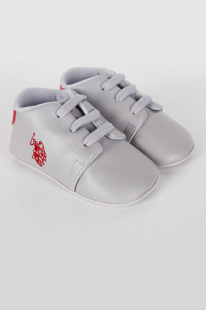 U.S. Polo Assn. Erkek Bebek Pamuklu Pigment Baskılı Yazlık Regular Fit Gri Ayakkabı USB1308-B-V1 - 3