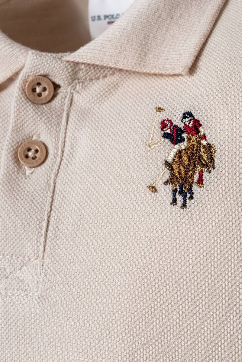U.S. Polo Assn. Erkek Bebek Polo Yaka Nakışlı Yazlık Regular Fit Kahverengi Bebek Takımı USB2885-C-V5 - 2