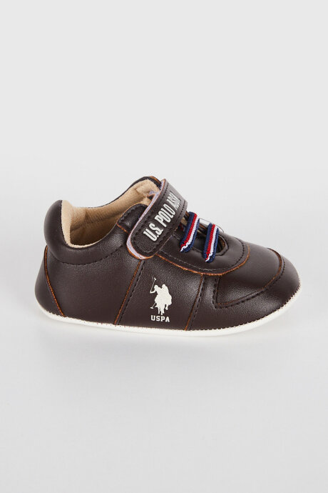 U.S. Polo Assn. Erkek Bebek Pamuklu Pigment Baskılı Yazlık Regular Fit Kahverengi Ayakkabı USB1310-B-V3 (1)